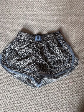 Free people black white and blue varsity shorts